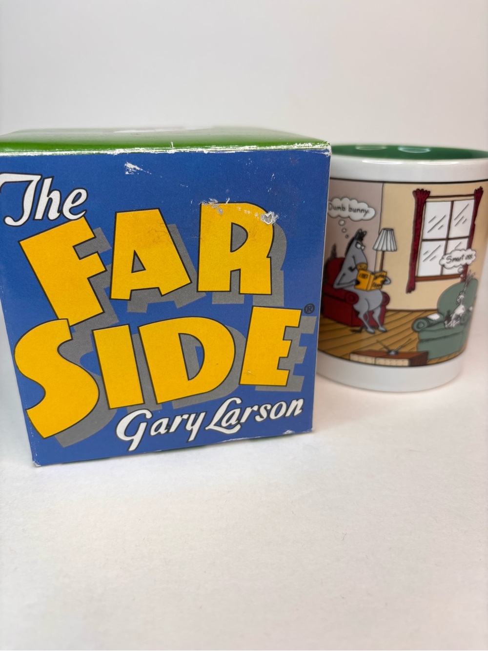 1990’s‎ The Far Side by Gary Larson Dumb Bunny Smart As$ Comic Mug Original Box